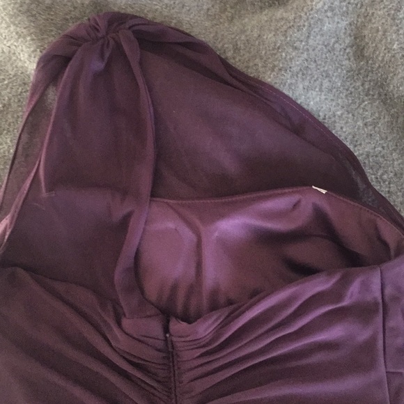 David’s Bridal mesh one shoulder illusion dress - Picture 3 of 8